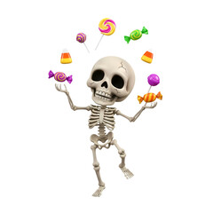 Skeleton Juggling Halloween Candy & Sweets