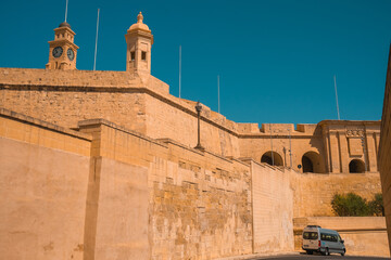 Birgu Waterfront, Malta – Boats, Historic Cathedrals and Old Town View, Ancient Streets and Historic Fortress