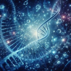 Obraz premium Intricate DNA Model Close-Up