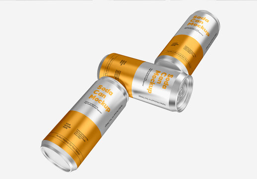 Aluminum Soda Can Mockup Collection