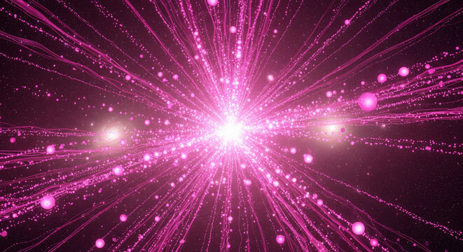 Pink Energy Burst Background for Sci-Fi and Digital Art Themes - Powered by Adobe