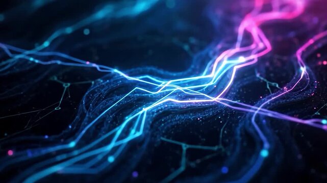 Digital Nexus: An abstract digital artwork depicts glowing, interwoven lines and luminous particles, evoking a sense of connectivity, data flow, and the complexities of the digital age.