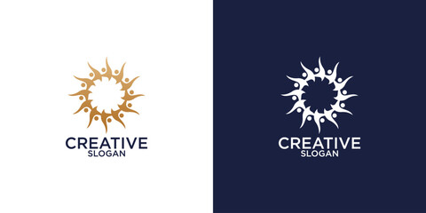 collection of people logo vector design