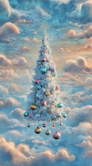 cute Christmas tree surrounded