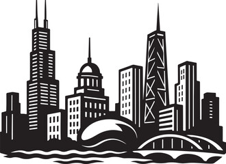 Chicago Silhouette Vector