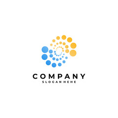 Geometric vector star circle logo