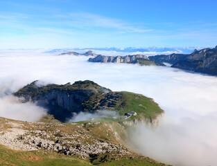 Bergwandern &uuml;ber den Wolken im Alpstein, Ostschweiz