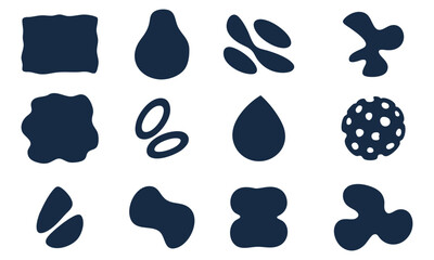 Irregular Abstract Silhouettes with Unique Forms and Cutouts