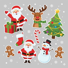 A vector sticker christmas illustrator festive 