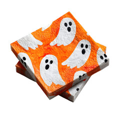 Halloween Ghost Napkins, isolated on transparent background