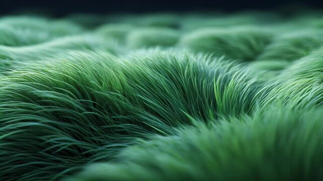 A close-up shot of vibrant green plant life is soft, inviting, evoking tranquility and visual interest.
