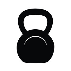 Kettlebell gym weight silhouette vector  