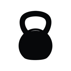 Kettlebell workout equipment minimal silhouette  