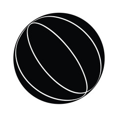 Medicine ball gym training equipment silhouette  