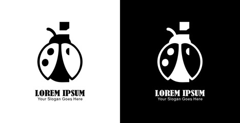 i letter logo design combined with ladybug © Yohanes
