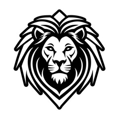 A glyph style icon showing a lion mascot
