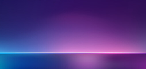 Abstract gradient podium background. Violet, purple and lilac empty 3d studio backdrop. Clean scene for product presentation mockup template. Vector illustration.