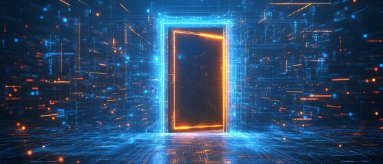 Digital door leading to the future.