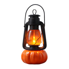 Halloween Pumpkin Lantern, isolated on transparent background