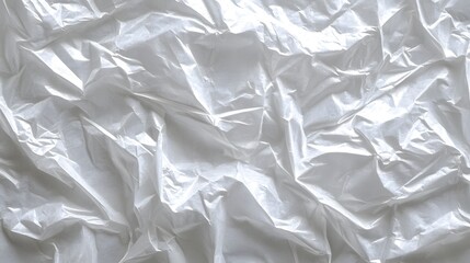 Obraz premium Wrinkled plastic wrap texture on a white background.