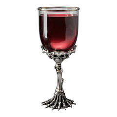 Skeleton Hand Wine Goblet, isolated on transparent background