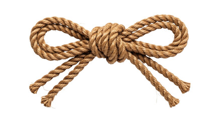 Obraz premium Bow made of rope isolated on transparent background