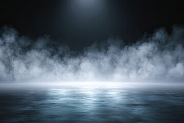 Fototapeta premium Empty stage with spotlight and smoke