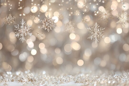 Soft, festive, winter scene