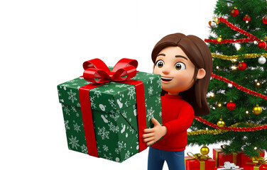 クリスマスプレゼントをもらい笑顔の子供たち