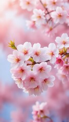 Obraz premium Soft focus on blooming cherry blossoms