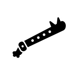 Pirate telescope icon in black for adventure and costume design