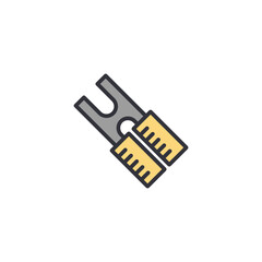 A wrench combined with an electrical plug representing maintenance tools for electricians, repair work, and technical electrical service.