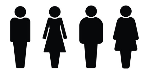 Man and woman icon vector symbol .