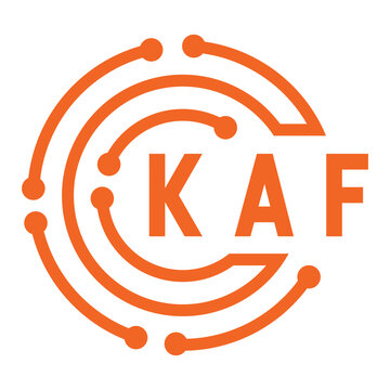 KAF letter design. KAF letter technology logo design. KAF Monogram logo design for an entrepreneur and business.
