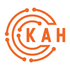 KAH letter design. KAH letter technology logo design. KAH Monogram logo design for an entrepreneur and business.