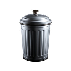 Trash can isolated on white background for waste disposal and recycling concept