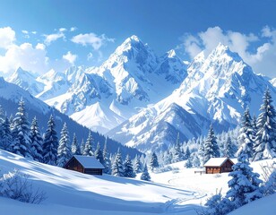 Winterliche Berglandschaft