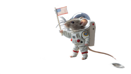 Mouse wears a cute outfit, isolated on a transparent background PNG