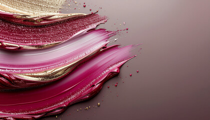 Molten Crimson and Gold Abstract Flow &mdash; Metallic Liquid Art in Motion