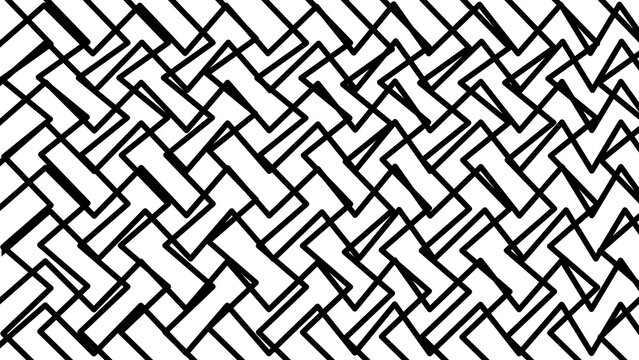 Geometric curvy lines randomly overlap and cross perpendicularly on transparent background, abstract modern pattern, trendy style