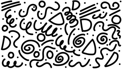 Hand drawn doodle lines pattern, abstract simple texture background, striped sketch element, noise effect, hatching