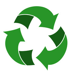 Hand-drawn green recycling icon, eco-friendly doodle style