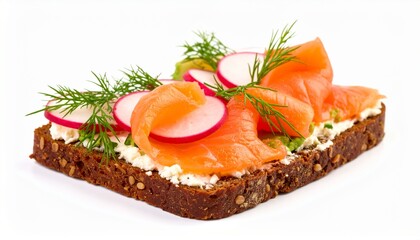 Danish Smorrebrod with Smoked Salmon