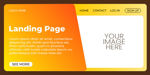 Orange Yellow Landing Page Modern Web Design