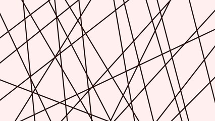 Intersecting straight lines on pink background, geometric pattern, minimal design
