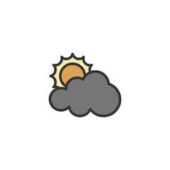 A single gray cloud representing cloudy weather, overcast sky, and dull atmospheric conditions during cool seasons.