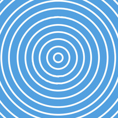 Light blue square with multiple white concentric circles, geometric pattern, decorative design