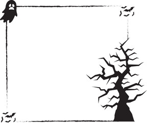 Spooky Halloween Bats Frame