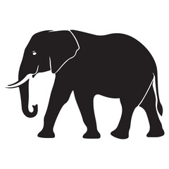 Obraz premium Elephant vector illustration walking in nature isolated on white background