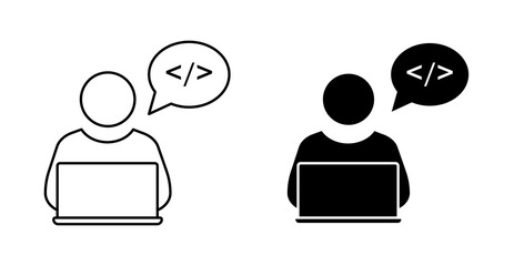  user doing programming icon